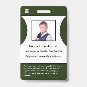 Employee Logo Id Identification Name Tag Badge