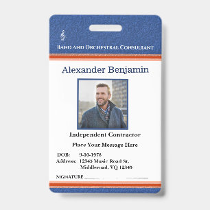 Employee Logo Photo ID Name Custom Badge