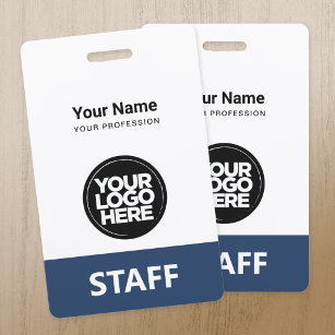 Employee Logo Staff Tag Front and Back The Same ID Badge