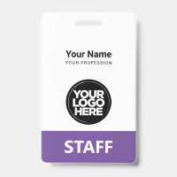 Employee Logo Staff Tag Front and Back The Same