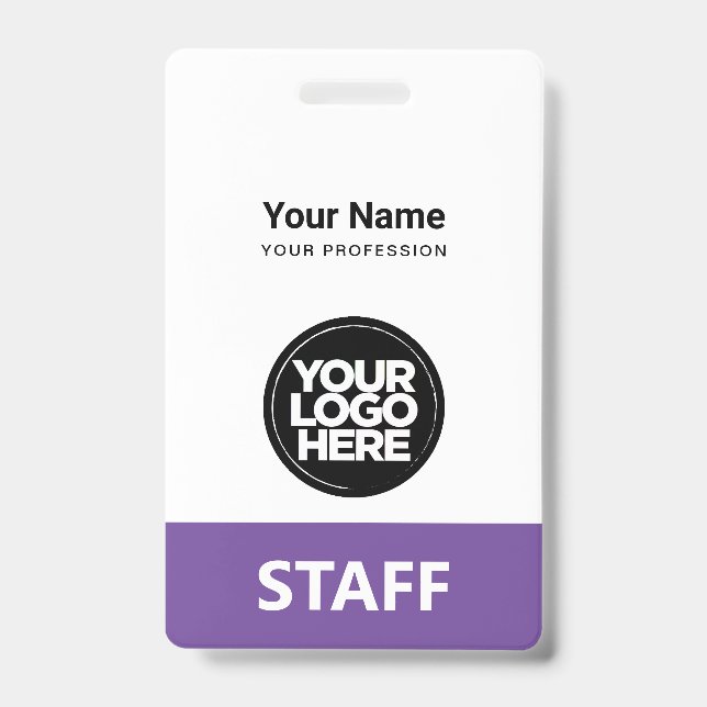 Employee Logo Staff Tag Front and Back The Same ID Badge (Front)