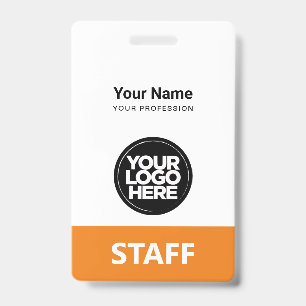 Employee Logo Staff Tag Front and Back The Same ID Badge