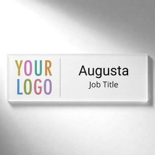 Employee Magnetic Name Tag Custom Business Logo