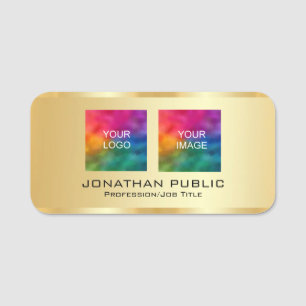 Employee Member Photo And Business Logo Here Name Tag