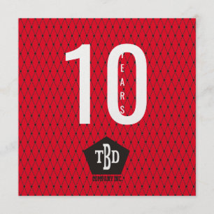 Employee milestone anniversary 10 years gift invitation