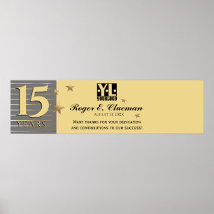 Employee milestone anniversary signing banner poster