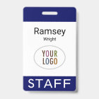 Employee Name Badge Custom Business Logo Staff Tag