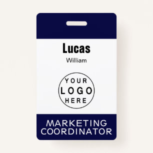Employee Name Badge Custom Business Logo Staff Tag ID Badge