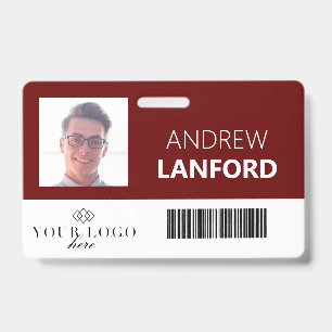 Employee Name Badge   Custom Logo and Colour ID Badge