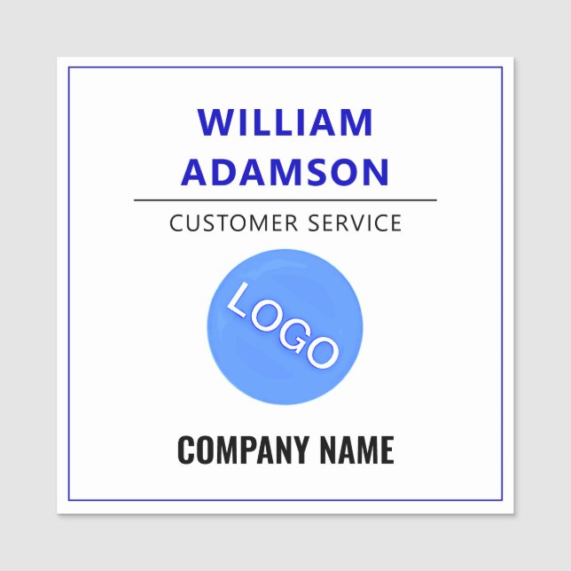 Employee Name Badge | Staff & Employee Name Tag (Front)