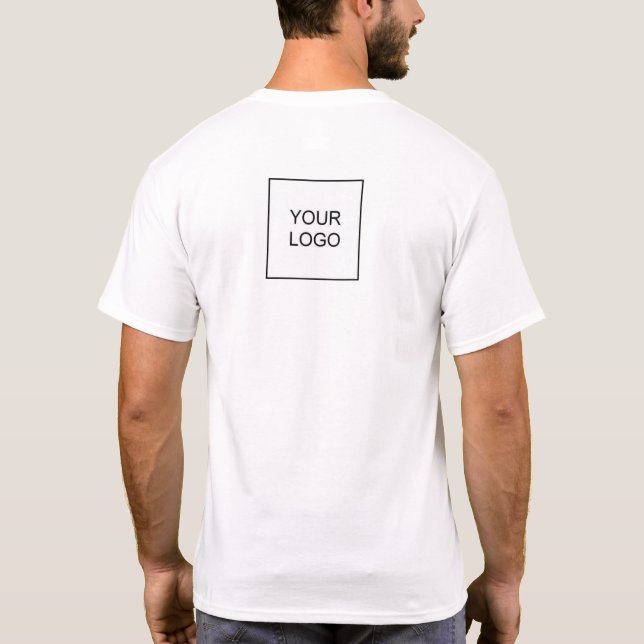 Employee Name Logo Template Men's Double Sided T-Shirt (Back)