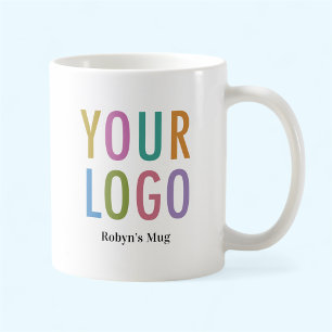 Employee Name Mug Custom Business Logo Branded