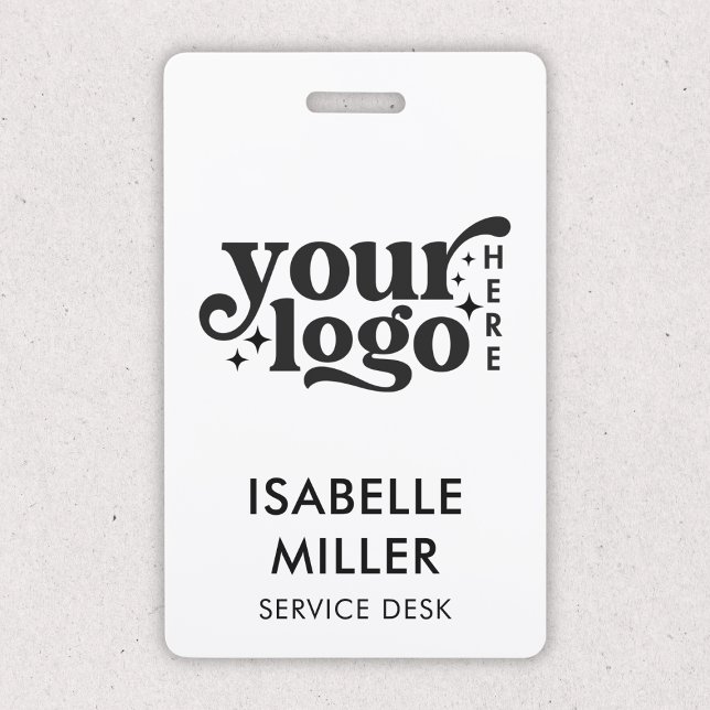 Employee Name Staff ID Minimalist Company Logo Badge (Creator Uploaded)