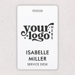 Employee Name Staff ID Minimalist Company Logo ID Badge