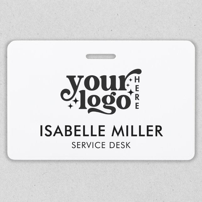 Employee Name Staff ID Minimalist Company Logo ID Badge (Employee Name Staff ID Minimalist Company Logo Badge)