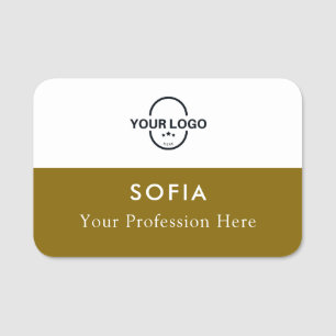 Employee Name Tag Custom Logo Magnetic Plastic