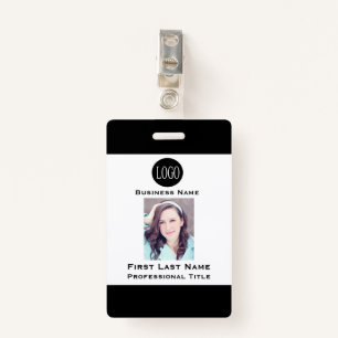 Employee Name Tag ID Card Badges Badge - Black ID Badge