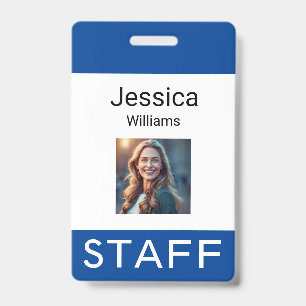 Employee name tags, personal company logos, person ID badge