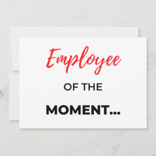 Employee Of The Moment 2 Holiday Card