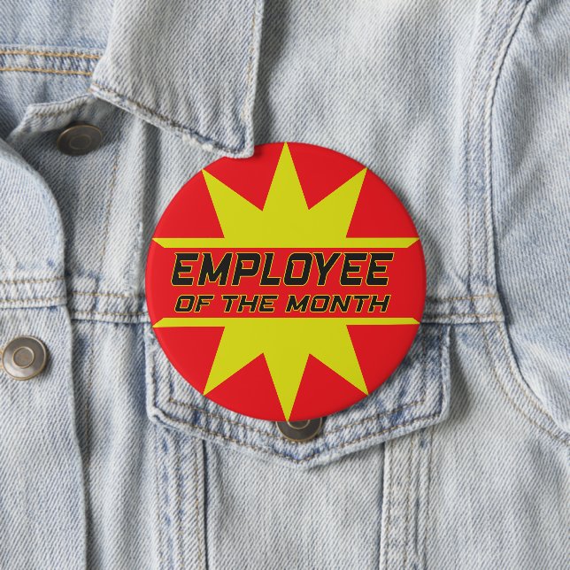 Employee of the Month 10 Cm Round Badge (In Situ)
