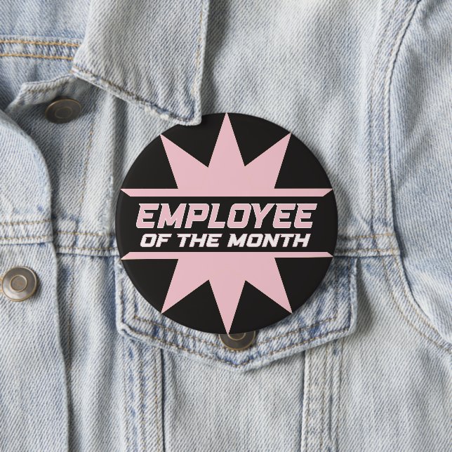 Employee of the Month 10 Cm Round Badge (In Situ)