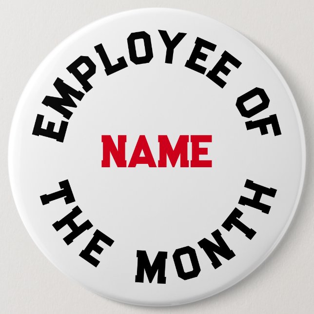 Employee of the month 6 cm round badge (Front)