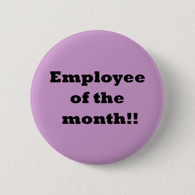 Employee of the month 6 cm round badge (Front)