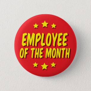 Employee of the month 6 cm round badge