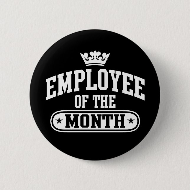 Employee Of The Month 6 Cm Round Badge (Front)