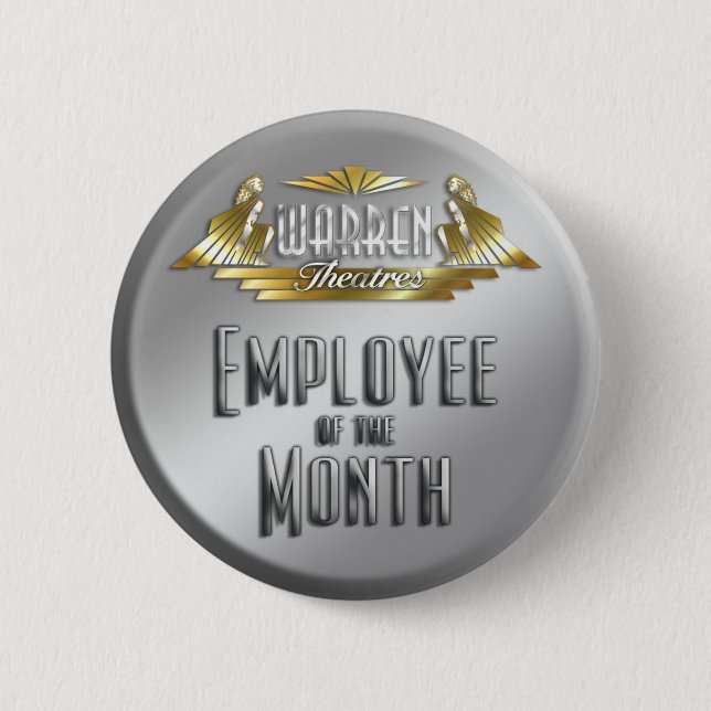 Employee of the Month 6 Cm Round Badge (Front)