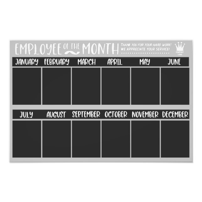 Employee of the Month Award Recognition Photo Print (Front)