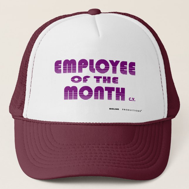 EMPLOYEE OF THE MONTH, biglins - Customised Trucker Hat (Front)