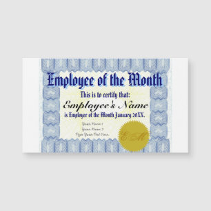 Employee of the Month Certificate
