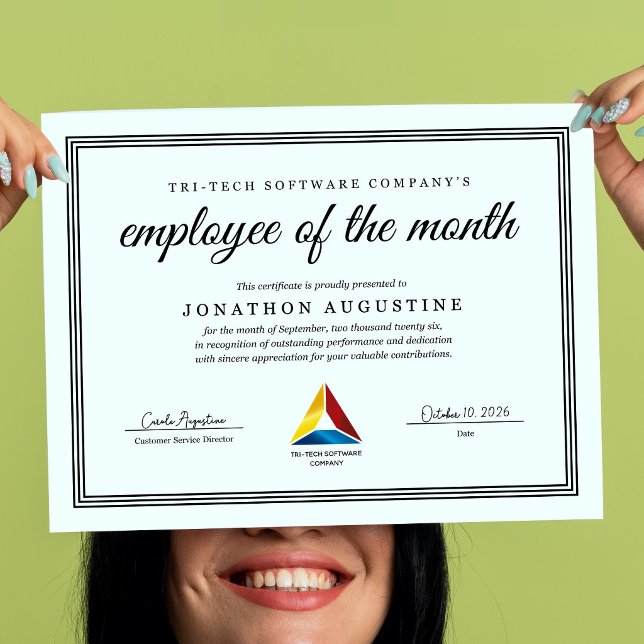 Employee of the Month Certificate Poster (Creator Uploaded)