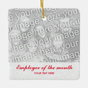 Employee of the month Christmas photo ornament