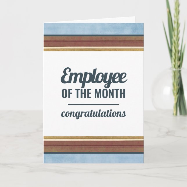 Employee of the month congratulations reward card (Front)