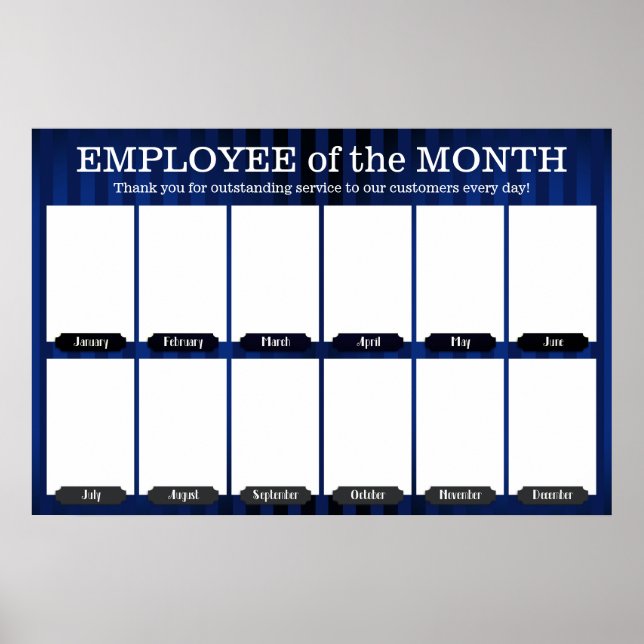 employee of the month display for 4x6 photos poster (Front)