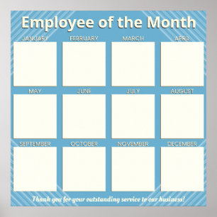 employee of the month display for 5x5 photos poster