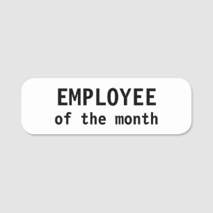 EMPLOYEE Of The Month Editable Text Name Tag