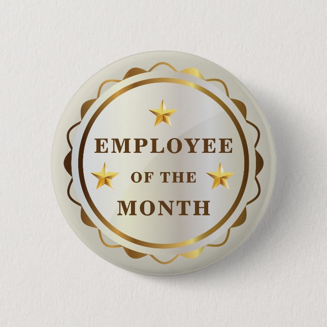Employee of the Month Gold Stars Button (Front)