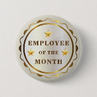 Employee of the Month Gold Stars Button