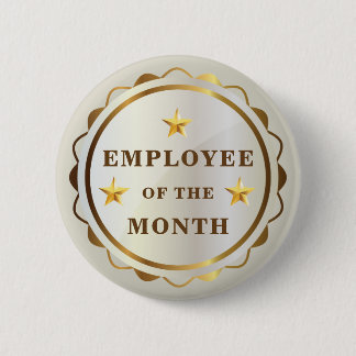 Employee of the Month Gold Stars Button