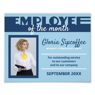 Employee of the month photo award certificate