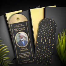 Employee of the Month Photo Logo Gold Favours 