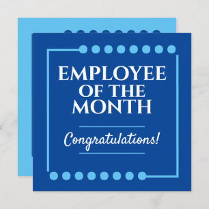 Employee of the month recognition award card