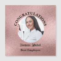 Employee of the Month Recognition Magnetic Cards -