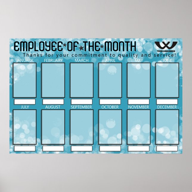 employee of the month recognition photo display poster (Front)
