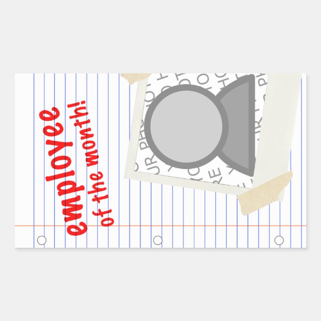 employee of the month rectangular sticker (Front)