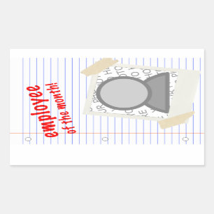 employee of the month rectangular sticker