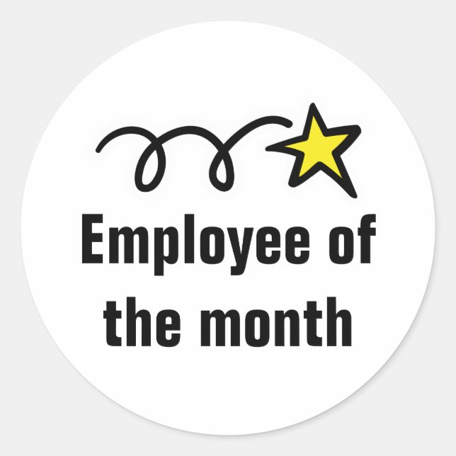 Employee of the month worker appreciation stickers (Front)